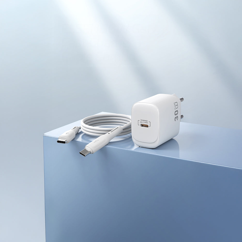 Wiwu Wi-G008 Essen Serisi GaN Tech PD Hızlı Şarj Başlığı Type-C to Type-C PD 30W Kablolu Şarj Seti Wiwu Wi-G008 Essen Serisi GaN Tech PD Hızlı Şarj Başlığı Type-C to Type-C PD 30W Kablolu Şarj Seti